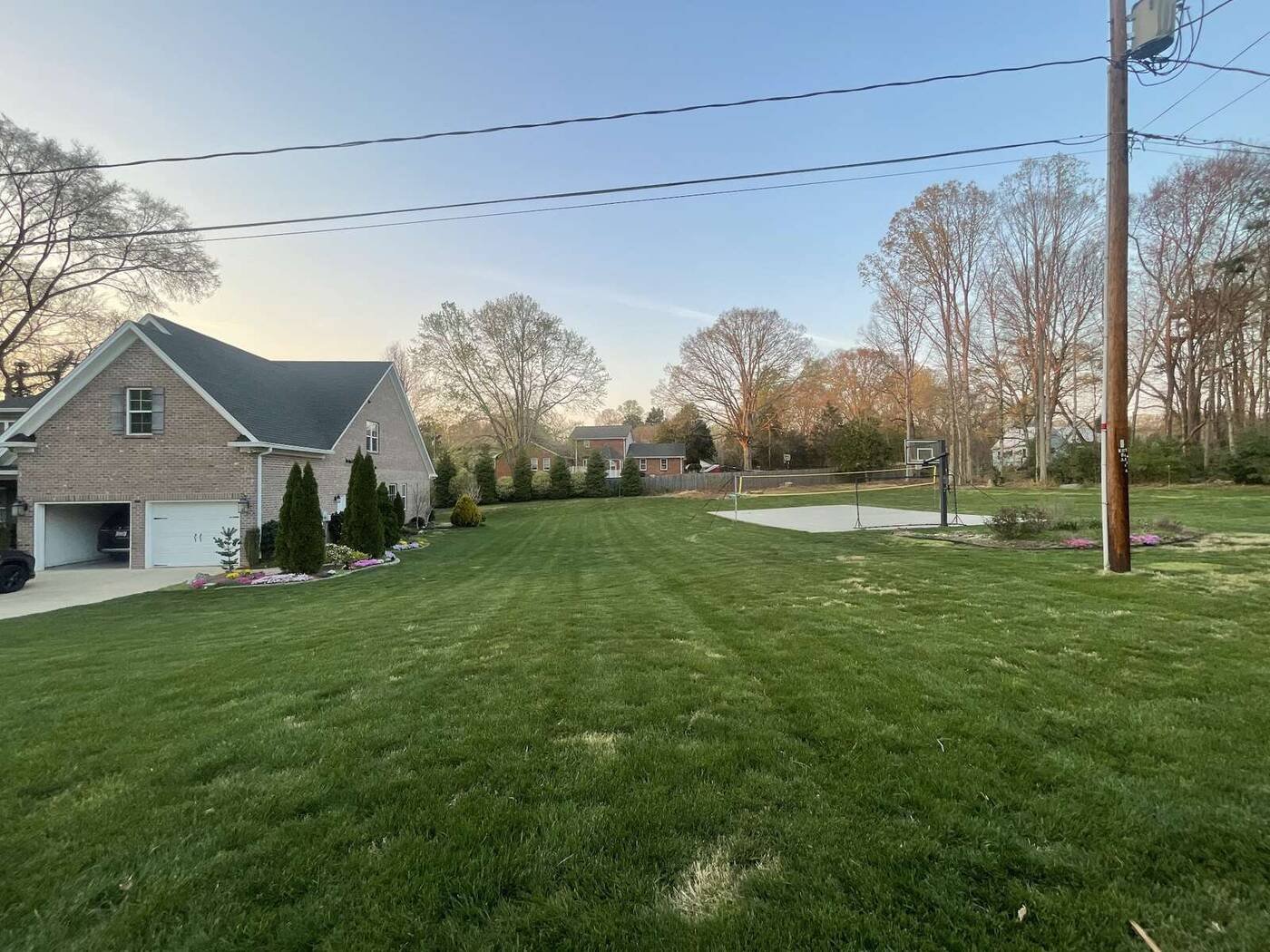 Lawn left clean after the job — Green Limb Tree Service, Greensboro NC